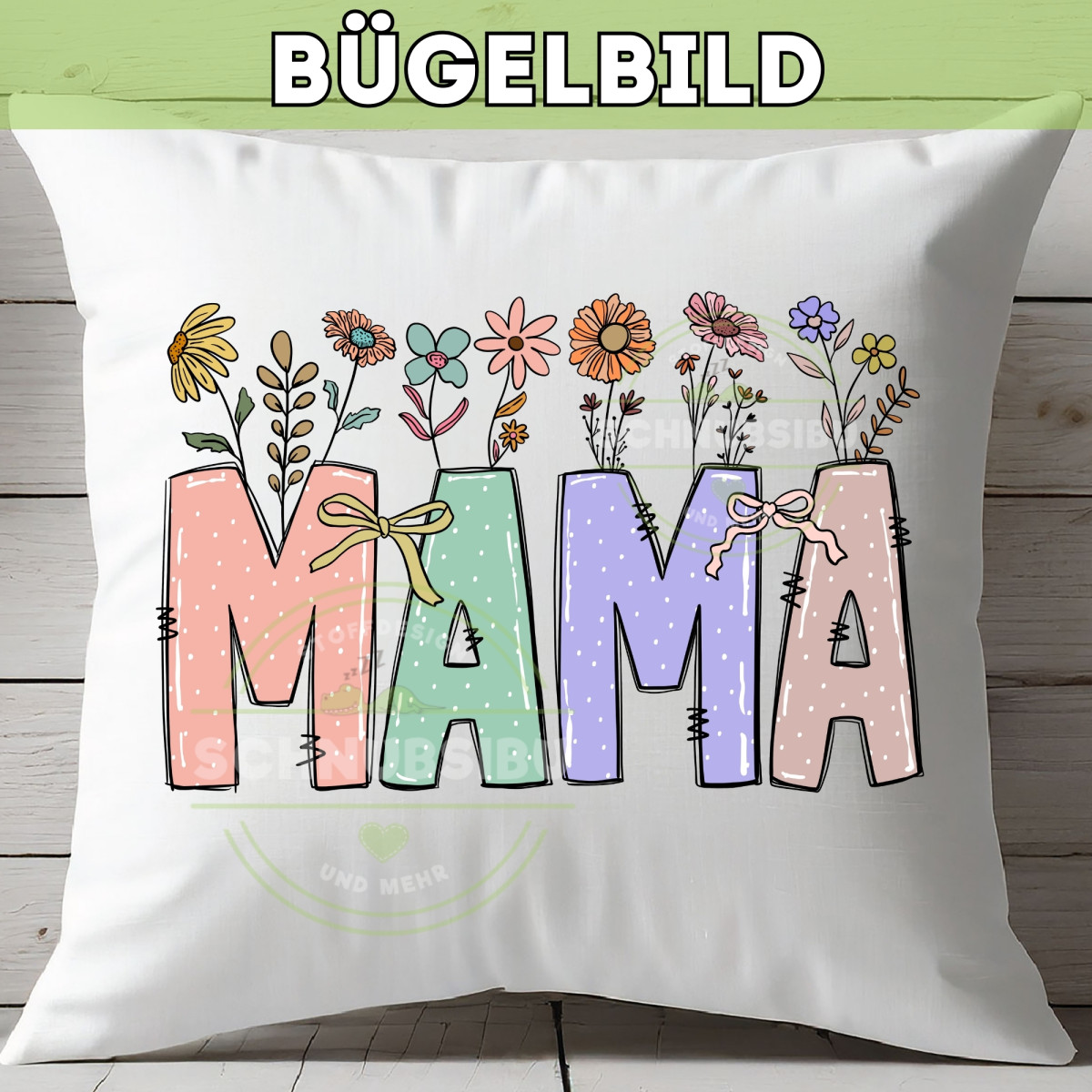 Bügelbild Muttertag - Retro Mama